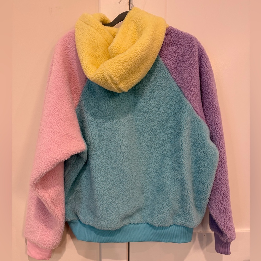 Teddy Fresh Colorblock Fleece Hoodie Sweatshirt New With Tags Sz Small Sold Out - Picture 14 of 15